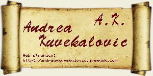 Andrea Kuvekalović vizit kartica